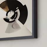 "Spinning Wheel" - Art Print in Exciting Beige by Lisa Sundin - Frame Close-up