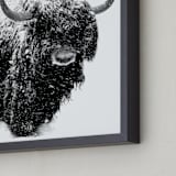 "Below Zero" - Art Print in Black and White by Leslie Le Coq - Frame Close-up