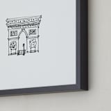 "The Arc de Triomphe Paris" - Art Print in Black and White by Phrosné Barwood - Frame Close-up
