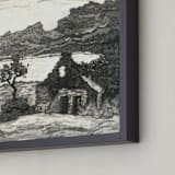 "The Melancholy of Stones" - Art Print in warm grey by Eva Marion - Frame Close-up