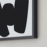 "B & W Ode 4" - Art Print in Black by koshi - Frame Close-up