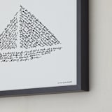 "Sea Fever" - Art Print in Black by Dean Street - Frame Close-up