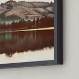 "Montana Respite" - Art Print in Hazy Gray by Stacy Kron - Frame Close-up