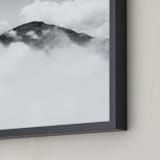 "Volcano Hidden in the Clouds 3" - Art Print in Monochromatic by Mary Ann Glynn-Tusa - Frame Close-up