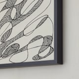 "Read Between the Lines" - Art Print in Ink by Cecelia Hospers - Frame Close-up