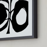 "Exhale" - Art Print in black by Lisa McLean - Frame Close-up