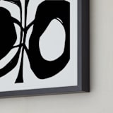 "Exhale" - Art Print in black by Lisa McLean - Frame Close-up