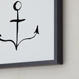 "Anchor in Ink" - Art Print in Black by Two if by Sea Studios - Frame Close-up