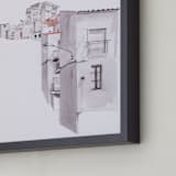 "Sicily" - Art Print in Shades of Grey by Viktoria Eperjesi - Frame Close-up