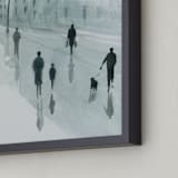 "Strangers" - Art Print in city gray by Lulaloo - Frame Close-up