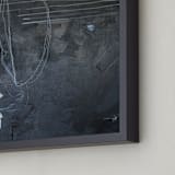 "It's Never Just Black and White" - Art Print in Blue Grey by Jan McCarthy - Frame Close-up