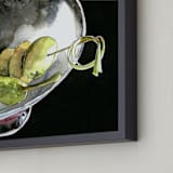 "Martini" - Art Print in Olive Green by Stick and Petal - Frame Close-up