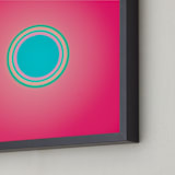 "Sun in the dust. Variations 29" - Art Print in Bubblegum Pink by Arash Fattahi Acosta - Frame Close-up