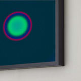 "Sun in the dust. Variations 23" - Art Print in Deep Sea Green Dot by Arash Fattahi Acosta - Frame Close-up