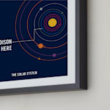 "You are Here" - Personalized Art Print in Midnight by Robin L. Andrews - Frame Close-up