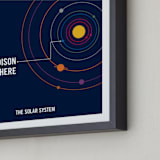 "You are Here" - Personalized Art Print in Midnight by Robin L. Andrews - Frame Close-up