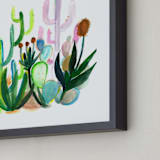 "Desert Jungle" - Art Print in Jungle Green by Holly Royval - Frame Close-up