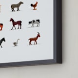 "I Bought the Farm" - Art Print in Animal Brown by Shannon - Frame Close-up