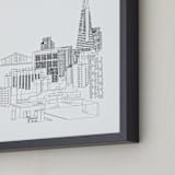 "San Francisco" - Art Print in Jet black by Neeta Sawhney - Frame Close-up