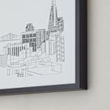 "San Francisco" - Art Print in Jet black by Neeta Sawhney - Frame Close-up