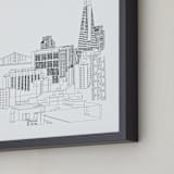"San Francisco" - Art Print in Jet black by Neeta Sawhney - Frame Close-up