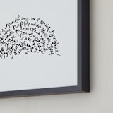 "You are my Rising Sunshine" - Art Print in Black by Dean Street - Frame Close-up