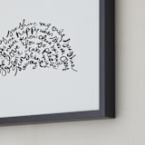 "You are my Rising Sunshine" - Art Print in Black by Dean Street - Frame Close-up