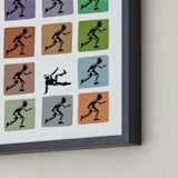 "Try Try Again" - Art Print in burnt sienna by Shannon - Frame Close-up