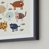 "Surprised Puppies" - Art Print in Desert Brown by Alisa Galitsyna - Frame Close-up