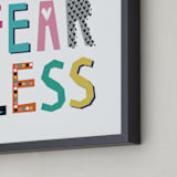"FearLess" - Art Print in Bright by Rebecca Humphreys - Frame Close-up