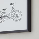 "bicycle" - Art Print in Black by Phrosné Barwood - Frame Close-up