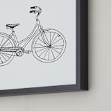 "bicycle" - Art Print in Black by Phrosné Barwood - Frame Close-up