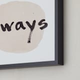 "Love Always" - Art Print in blush by Qing Ji - Frame Close-up