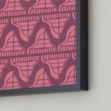 "Dwell" - Art Print in Dusty Pink by Christine Llewellyn - Frame Close-up