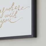 "Anywhere with You" - Art Print in gold by rose lindo - Frame Close-up