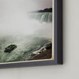 "Niagara Falls-Canada" - Art Print in misty blue by Margaret Hine - Frame Close-up