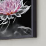 "Misty Dahlia" - Art Print in Misty Pink by A MAZ Design - Frame Close-up