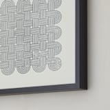"Entwined" - Art Print in Faded Grey by Three Kisses Studio - Frame Close-up