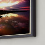 "Irish Sunset 2" - Art Print in sunset pink by Margaret Hine - Frame Close-up