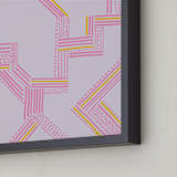 "Pathway" - Art Print in Pink by Christine Llewellyn - Frame Close-up