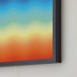 "Ombré Sunset" - Art Print in Rainbow Multi by JaxRobyn - Frame Close-up