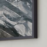 "White and Black Vapor 2 Series 3" - Art Print in White and Black by Angela Simeone - Frame Close-up