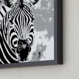 "mr ZEBRA" - Art Print in zebra black by Gail Schechter - Frame Close-up