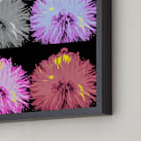 "the TRIBUTE" - Art Print in neon black light by Gail Schechter - Frame Close-up