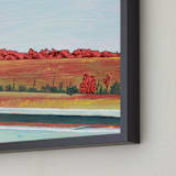 "Drive Bye Guard Rail" - Art Print in Drive Bye Red by Jeff Preuss - Frame Close-up