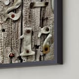 "Hammered Digits" - Art Print in Brown by Misty Hughes - Frame Close-up