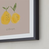 "Nursery Childrens Fruit Art" - Art Print in Dusty Rose by Nancy Noreth - Frame Close-up
