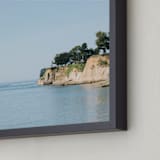 "Cliffs" - Art Print in ocean bue by Janel Galvez - Frame Close-up