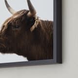" Watching Sunset" - Art Print in Winter Wheat by Leslie Le Coq - Frame Close-up