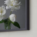 "three white peonies" - Art Print in white and green by Elizabeth Pyle - Frame Close-up